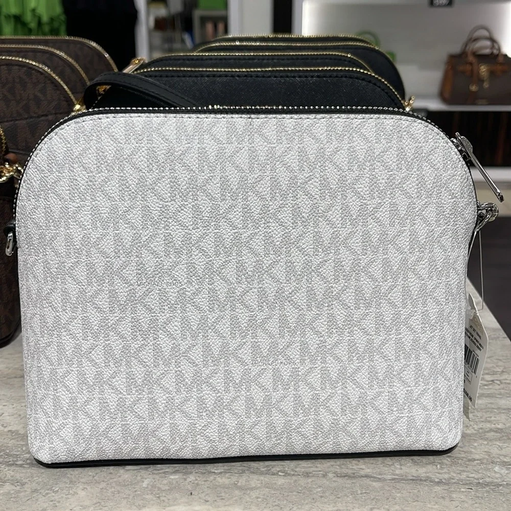 Michael Kors Jet Set Travel Color-Block Signature Logo Crossbody Bag
Optic White - Picture 10 of 16